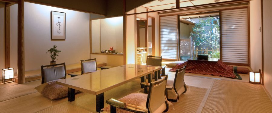 Ryokan interior with table and chairs